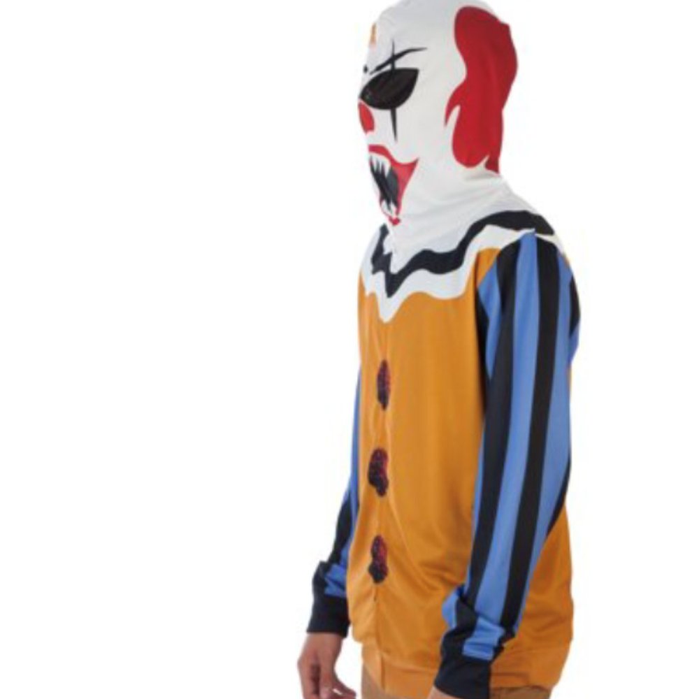 Hoodie Clown mens new sizes L or 2XL Bioworld full mask